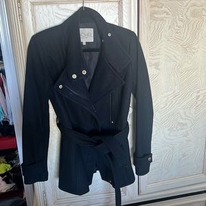 Rachel Roy black coat with belt